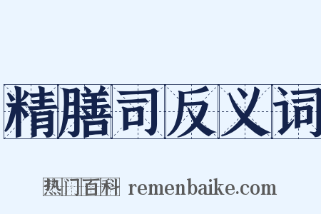精膳司反义词是什么意思的图片